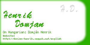 henrik domjan business card